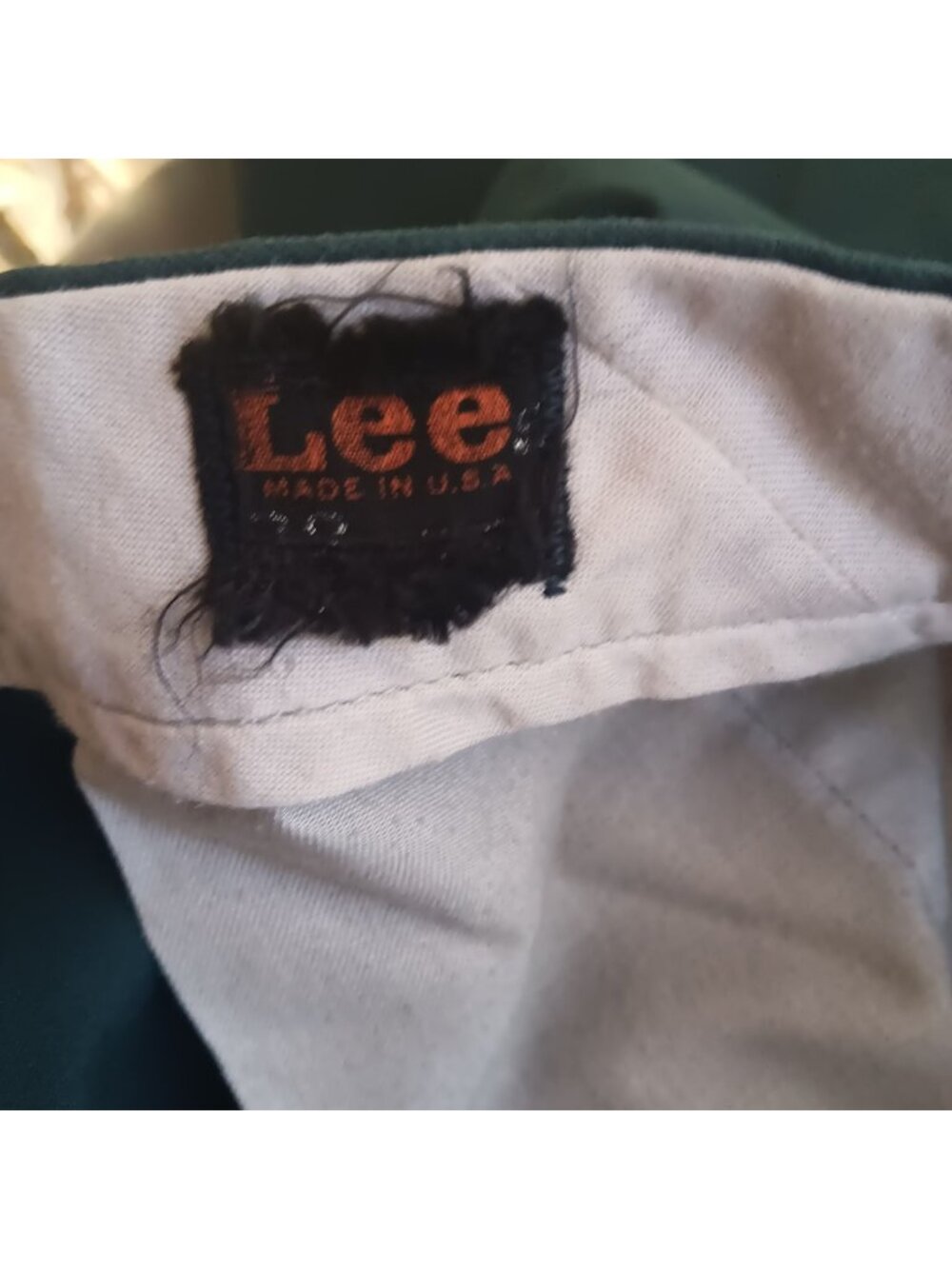 38x29 Vintage Union Made Work Pants 1970s Lee Mens Green Made In USA